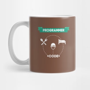 EAT SLEEP CODE Geeky design for Programmers Mug